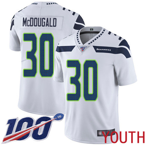 Seattle Seahawks Limited White Youth Bradley McDougald Road Jersey NFL Football 30 100th Season Vapor Untouchable